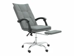 Clicnbuy Silla de oficina reclinable de tela oscuro Gris Online