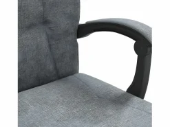 Clicnbuy Silla de oficina reclinable de tela oscuro Gris Online