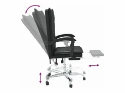 Clicnbuy Silla De Oficina|Silla de oficina reclinable cuero sintético