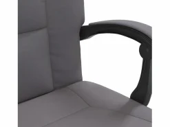 Clicnbuy Silla de oficina reclinable cuero sintético Gris