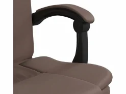 Clicnbuy Silla De Oficina|Silla de oficina reclinable cuero sintético marrón