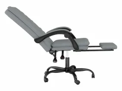 Clicnbuy Silla de oficina reclinable de tela claro Gris