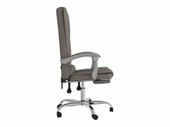 Clicnbuy Silla De Oficina|Silla de oficina reclinable con masaje tela gris taupé