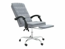 Silla de oficina reclinable de tela claro^Clicnbuy Hot