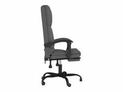 Clicnbuy Silla De Oficina|Silla de oficina reclinable con masaje de tela oscuro