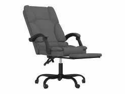 Clicnbuy Silla De Oficina|Silla de oficina reclinable con masaje de tela oscuro