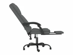 Clicnbuy Silla De Oficina|Silla de oficina reclinable con masaje de tela oscuro