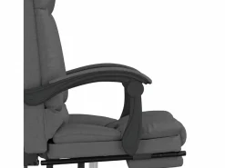 Clicnbuy Silla De Oficina|Silla de oficina reclinable con masaje de tela oscuro