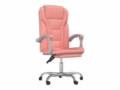 Clicnbuy Silla de oficina reclinable cuero sintético Rosa Discount