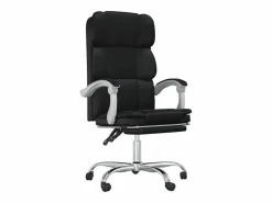 Clicnbuy Silla de oficina reclinable cuero sintético Negro Clearance