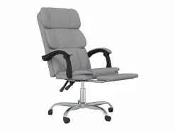 Silla de oficina reclinable de tela claro^Clicnbuy New