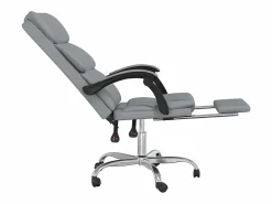 Silla de oficina reclinable de tela claro^Clicnbuy New