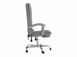 Clicnbuy Silla de oficina reclinable con masaje de tela claro Gris Outlet