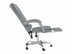 Clicnbuy Silla de oficina reclinable con masaje de tela claro Gris Outlet