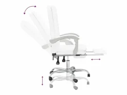 Silla de oficina reclinable cuero sintético^Clicnbuy Sale