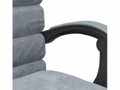 Clicnbuy Silla de oficina reclinable con masaje de tela claro Gris Sale
