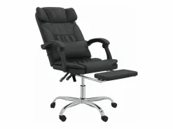 Silla de oficina reclinable masaje cuero sintético^Clicnbuy Discount