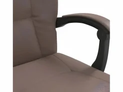 Clicnbuy Silla De Oficina|Silla de oficina reclinable cuero sintético marrón