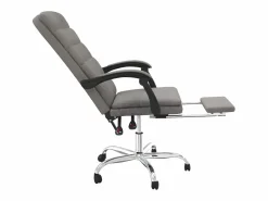 Clicnbuy Silla de oficina reclinable de tela gris taupé Topo Sale