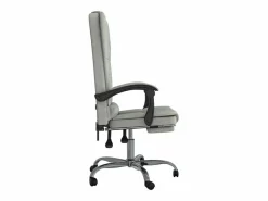 Silla de oficina reclinable con masaje terciopelo claro^Clicnbuy Best