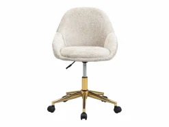 Vente-unique Silla De Escritorio|Silla de oficina tela color y dorada altura regulable - NAODY