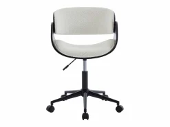 Silla de oficina tela de bucle y metal blanco y negro altura ajustable - JELSA^Vente-unique Hot