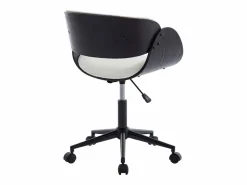 Silla de oficina tela de bucle y metal blanco y negro altura ajustable - JELSA^Vente-unique Hot