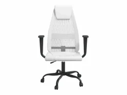 Clicnbuy Silla de oficina tela de malla y cuero sintético blanca Blanco Best