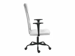 Clicnbuy Silla de oficina tela de malla y cuero sintético blanca Blanco Best