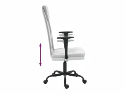 Clicnbuy Silla de oficina tela de malla y cuero sintético blanca Blanco Best