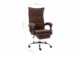 vidaxl Silla De Oficina|Silla de oficina tela marrón