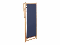Tumbona|Silla de playa plegable de tela y estructura de madera ES57074