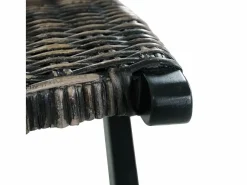Silla de ratán kubu natural y madera maciza de caoba^Clicnbuy Best