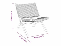 vidaxl Sillón De Mimbre|Silla de ratán kubu natural y madera maciza de caoba