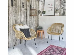 BERAH GETAH Silla de ratán y metal Color natural claro Sale