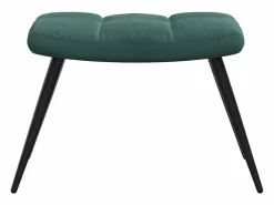Clicnbuy Sillón|Silla de relajación con taburete terciopelo oscuro