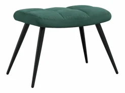 Clicnbuy Sillón|Silla de relajación con taburete terciopelo oscuro