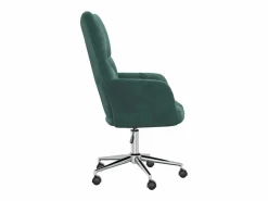vidaxl Silla De Escritorio|Silla de relajación de terciopelo verde oscuro