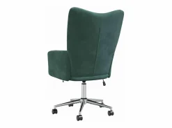 vidaxl Silla De Escritorio|Silla de relajación de terciopelo verde oscuro