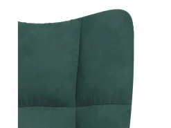 vidaxl Silla De Escritorio|Silla de relajación de terciopelo verde oscuro