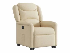 Silla de relax | Sillón eléctrico reclinable elevable de tela color SHL2366 Crema Outlet