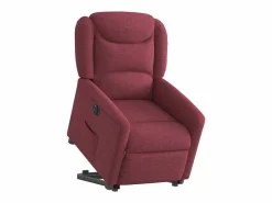 Silla de relax | Sillón eléctrico reclinable elevable de tela tinto SHL7947 Rojo Sale