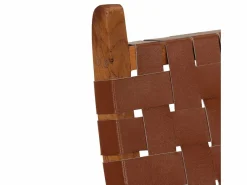 vidaxl Silla de relax plegable cuero auténtico marrón Marru00f3n Best