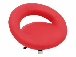 Clicnbuy Silla de trabajo con ruedas cuero sintético Rojo Best