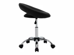 Clicnbuy Silla de trabajo con ruedas cuero sintético Negro