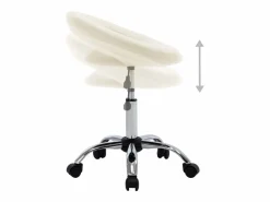 Taburete De Oficina|Silla de trabajo con ruedas cuero sintético ES405570