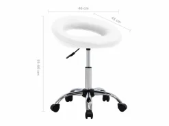 Silla de trabajo con ruedas cuero sintético^Clicnbuy Best