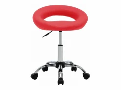 Silla de trabajo con ruedas cuero sintético ES788168^ Best