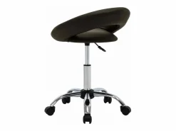 Silla de trabajo con ruedas cuero sintético marrón ES737038^ Clearance