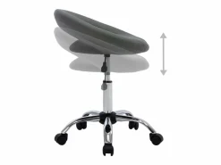 Silla de trabajo con ruedas cuero sintético^Clicnbuy Hot